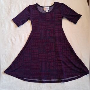 LuLaRoe girls size 2, 2 tone purple dress, EUC